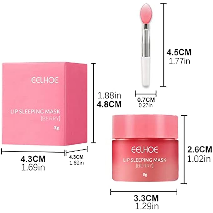 EELHOE MOISTURIZING OVERNIGHT LIP MASK, LIP SLEEP MASK REDUCES LIP LINES AND RESTORES MOISTURE PLUMP DRY LIPS LIP CARE LIP BALM EFFECTIVELY NOURISHES THE LIP SKIN (A, ONE SIZE) - Image 2